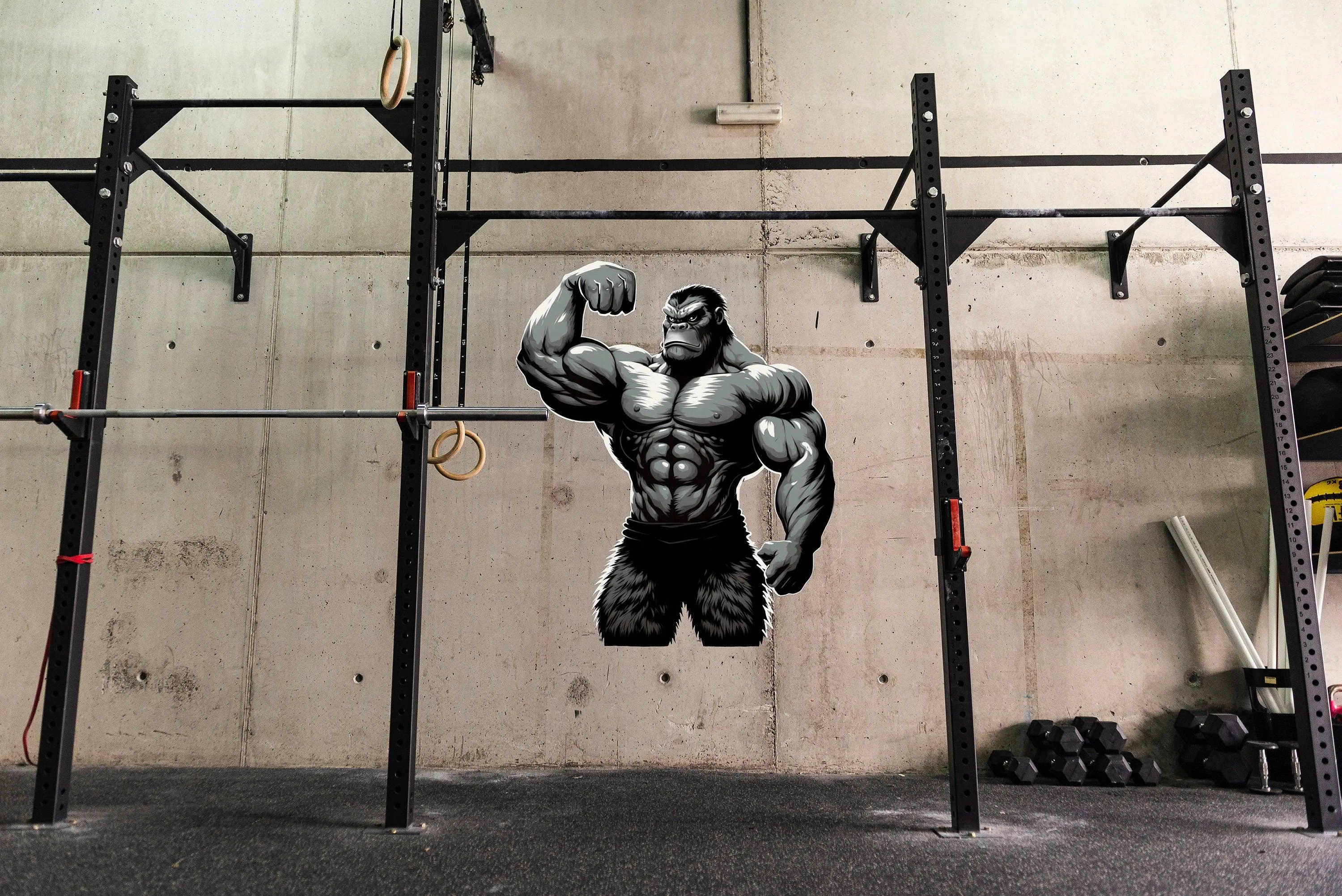 Beast Mode Inspired Fitness Gorilla Wall Decal - Gym Motivation Sticker