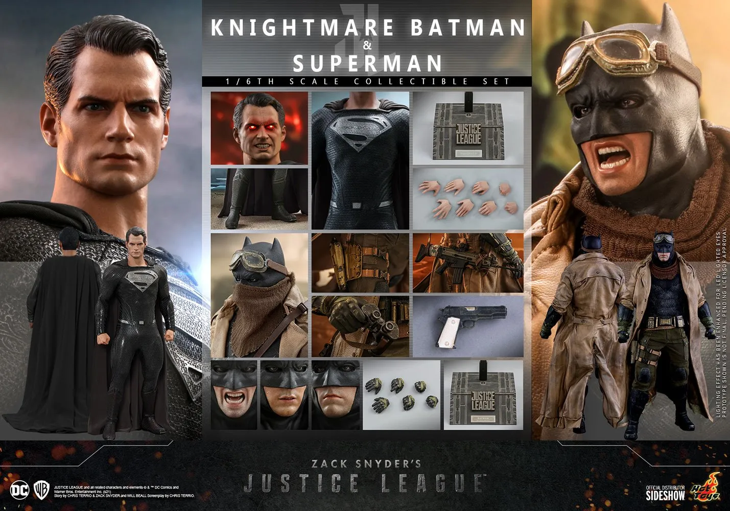 Hot Toys Movie Masterpiece 1/6 Scale Figure - Zack Snyder's Justice League - Knightmare Batman and Superman