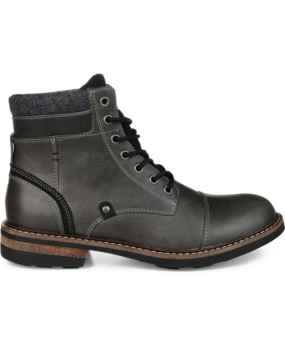 Men's ankle boots yukon cap toe Territory, brown