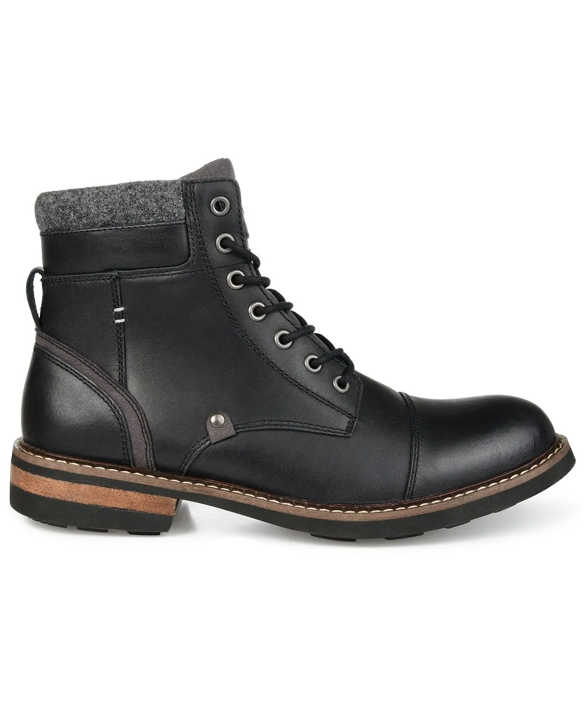 Men's ankle boots yukon cap toe Territory, brown