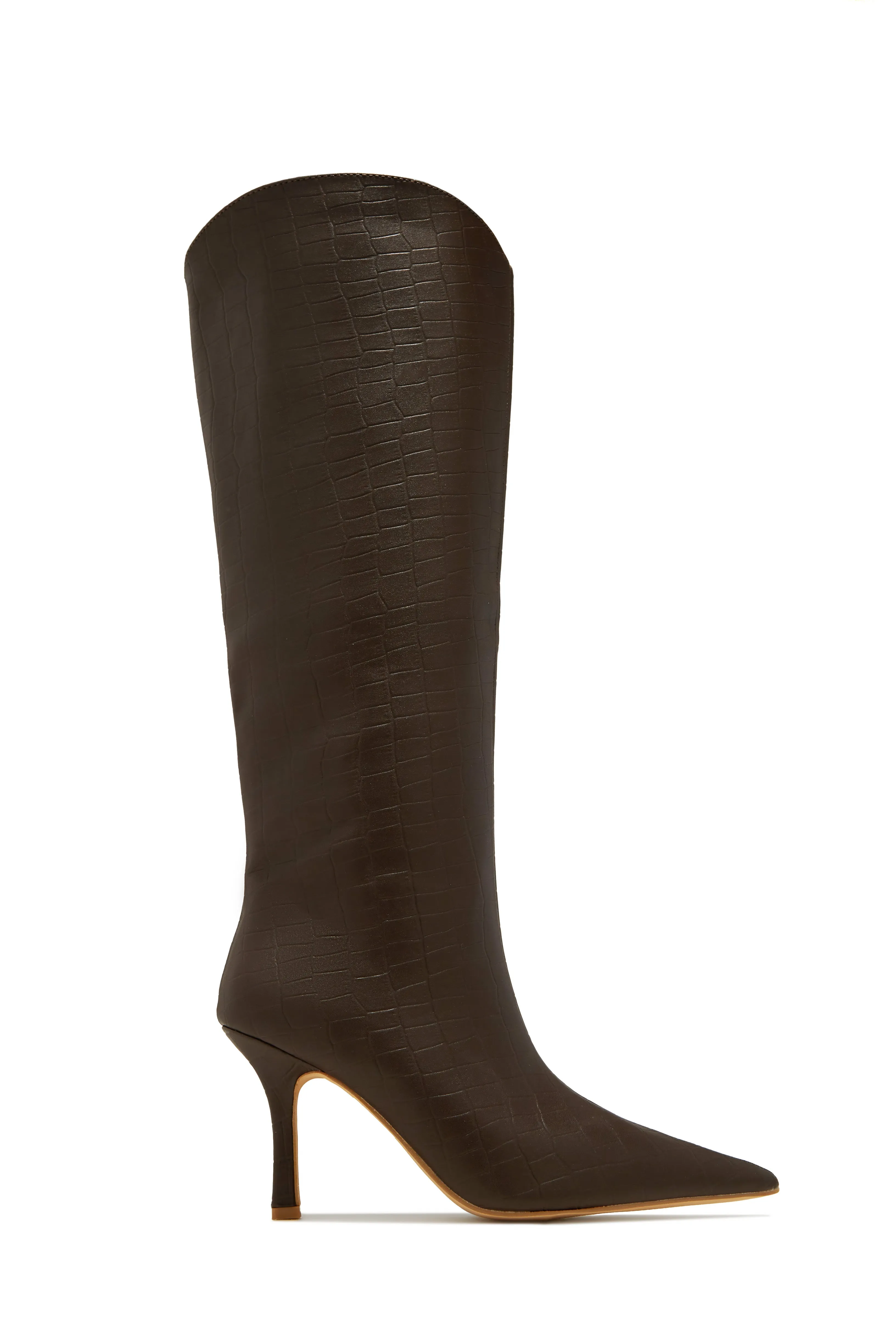 Shyla Knee High Boots - Leopard