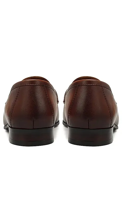 Tan Leather Loafers With Tassels